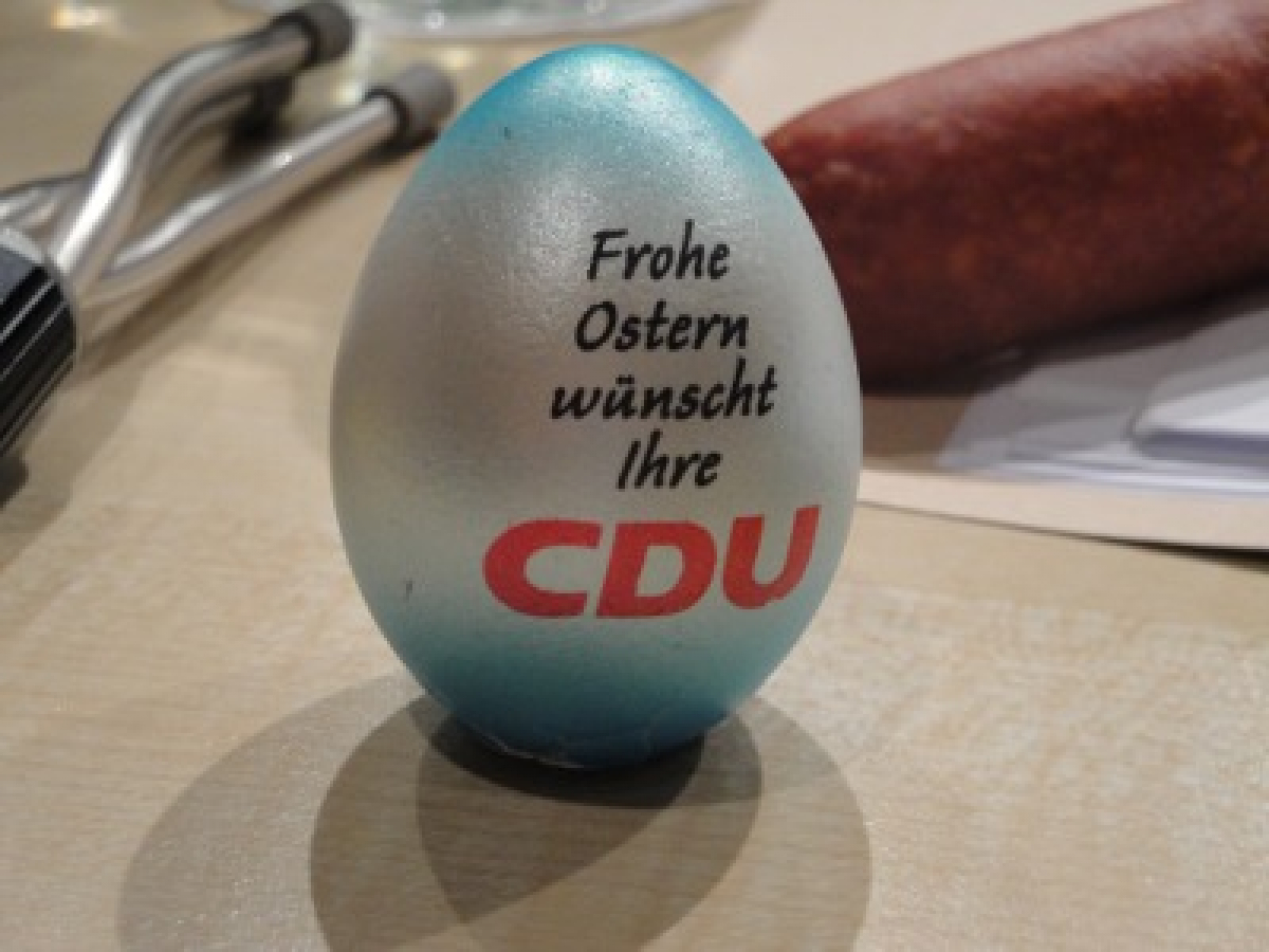 CDU Frankenberg verteilt Ostereier